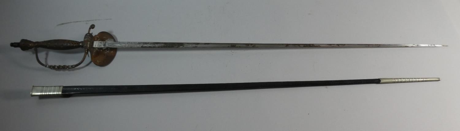 A Late Victorian Court Sword and Leather Scabbard by Cooling and Lawrance and Sons - Image 3 of 4