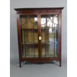 An Edwardian Inlaid Mahogany Display Cabinet, 100cm Wide