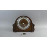 An Oak Cased Art Deco Westminster Chime Clock