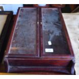 A Wall Hanging Mahogany Three Shelf Glazed Display Cabinet, 59cm High