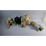 A Collection of Five Vintage Poodle Soft Toys to Include Chad Valley (x2), Wendy Boston, Musical Etc