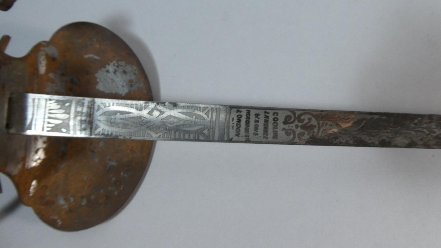 A Late Victorian Court Sword and Leather Scabbard by Cooling and Lawrance and Sons - Image 4 of 4