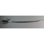 A Polish Cavalry Sword, The Curved Blade inscribed 'Bog Honor i Ojczyzna' Brass Hilt and Wired