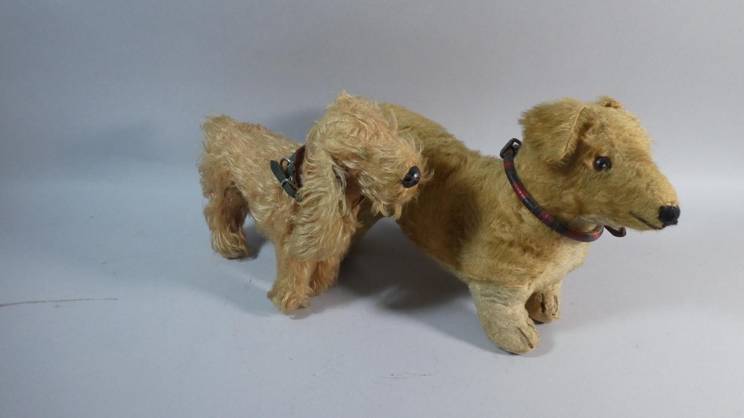 A Vintage Deans Rag Book Terrier, 36cms Long and a Smaller Deans Rag Book Mohair Spaniel, 32cms Long