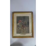 A Framed Victorian Print, Out of the Hunt, 47cm High