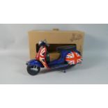 A New Boxed Tin Plate Model of a Vespa Scooter, 31cm Long (Plus VAT)