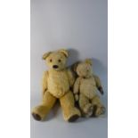 Two Vintage Plush Teddy Bears, The Tallest 48cm High