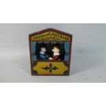 A Reproduction Painted Cast Metal American Style Novelty Bank, Punch and Judy, 18cm High (Plus VAT)