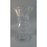 A Cut Glass Vase in the Form of a Scottish Thistle, 25cm High