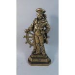 A Cast Brass Novelty Doorstop in the Form of a WWI Sailor, Britain's Pride, 28cm High