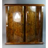 A Wall Hanging Burr Walnut Corner Cabinet Fashioned From a Piano Lid, 72.5cm Wide