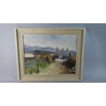 A Framed Oil on Board Depicting Welsh or Irish Farmhouse Signed Bottom Right, 43cm Wide