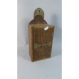 A Brass Mounted Wall Mounting Wooden Box, 32cm High