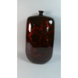 A Large Fluorescent Petal Pattern Art Glass Vase, 51cm High