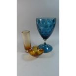 Three Pieces of Coloured Glassware