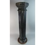 A Cast Metal Octagonal Street Bollard by Furnitubes, 86.5cm High