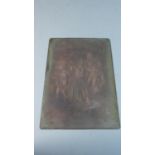 A Rectangular Copper Printing Plate for Cinderella Shoes, Worcester, 28cm x 20cm