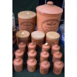 A Collection Suffolk Storage Jars by Henry Watson to Include Spice Canisters, Sugar, Tea, Coffee,