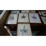 A Collection of Seven Framed Prints, Cavalry Soldiers