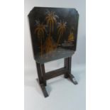 A Small Oriental Folding Table on Twist Support, 30.5cm Square