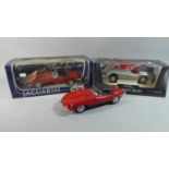 Two Boxed Diecast Models of Jaguar E Type and 1948 XK 120 Together with an Unboxed E Type