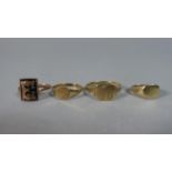 A Collection of Four 9ct Gold Rings, 10.3g