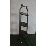 An Edwardian Mahogany Three Tier Cake Stand, 88.5cm High