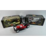 Two Boxed Burago Models of Jaguar SS100 (1937) Together with an Unboxed Example
