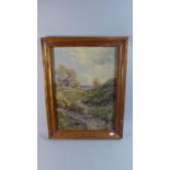 A Framed Oil on Board Depicting Rural Valley Scene, Signed M Jarren, 46cm High