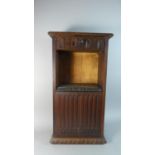 A Carved Wooden Side Cabinet with Reeded Decoration and Single Top Drawer, 41cm Wide