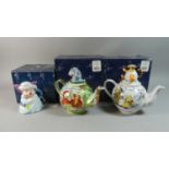 Three Boxed Border Fine Arts Winnie the Pooh Teapots From the Disney Character Teapot Collection