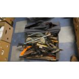 A Box of Vintage Tools and a Bag of Sundries