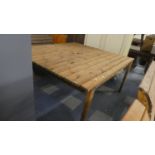 A Large Wooden Patio Dining Table, 176cm x 161cm