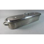 A Modern Stainless Steel Fish Kettle with Inner Lift Out Tray, 68cm Long