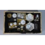 A Collection of Pocket Watch and Wrist Watch Movements, Watch Glasses etc
