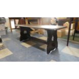 A Refectory Style Oak Coffee Table, 120cm Wide