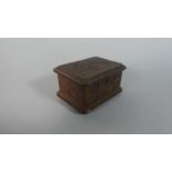 A Small Black Forest Carved Wooden Rectangular Puzzle Box, 8.5cm Wide