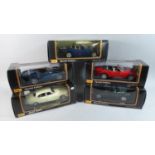 A Collection of Five Boxed Maisto Special Edition Jaguars