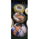 A Collection of Decorated Plates to Include Royal Albert Christmas, Franklin Mint Diana Princess