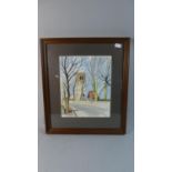 A Framed Watercolour of All Saints Church Marple by John Bellis