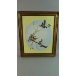 A Framed Oil on Canvas Depicting Goldfinches, Signed K Rophe, 49cm High