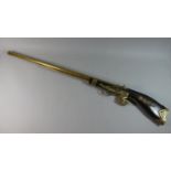 A Brass Mounted Wall Hanging Model of a Flintlock Rifle, 105cm Long