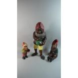 Three Garden Gnome Ornaments