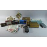 A Tray of Curios to Include Collection of Various British and Foreign Banknotes to Include One Pound