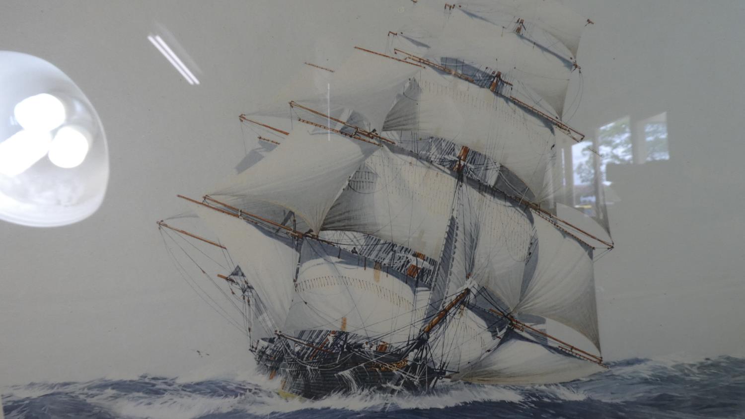 A Set of Three Tall Ship Prints, Flying Cloud, Cutty Sark, Lighting - Image 2 of 7