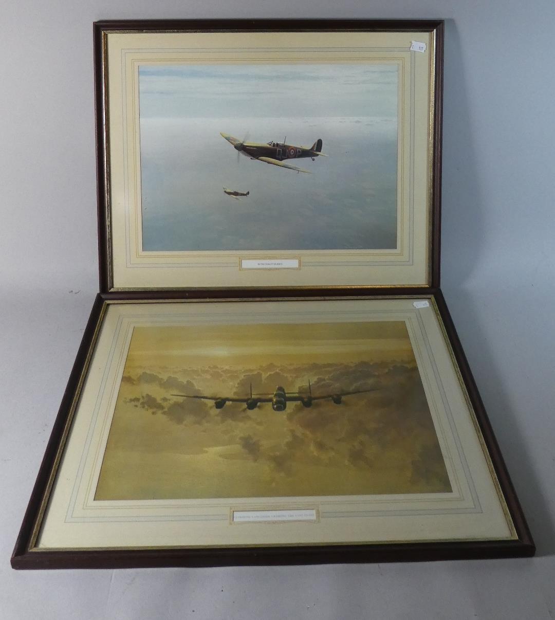 A Pair of Coulson RAF Prints, In the Sunlit Silence and Outbound Lancaster Crossing the East