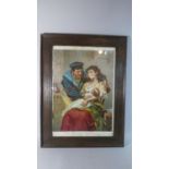 An Oak Framed Victorian Print, "England, Home and Beauty", 54cm high