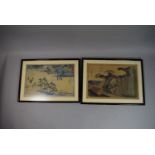 A Pair of Oriental Framed Prints