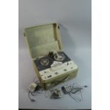 A Vintage Dansette Consort Reel-to-reel Tape Recorder Together with a Box of Pre Recorded Tapes