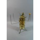 A Reproduction Brass Orrery with Stacked Gearing on Drum Base and Tripod Feet, Not Tested